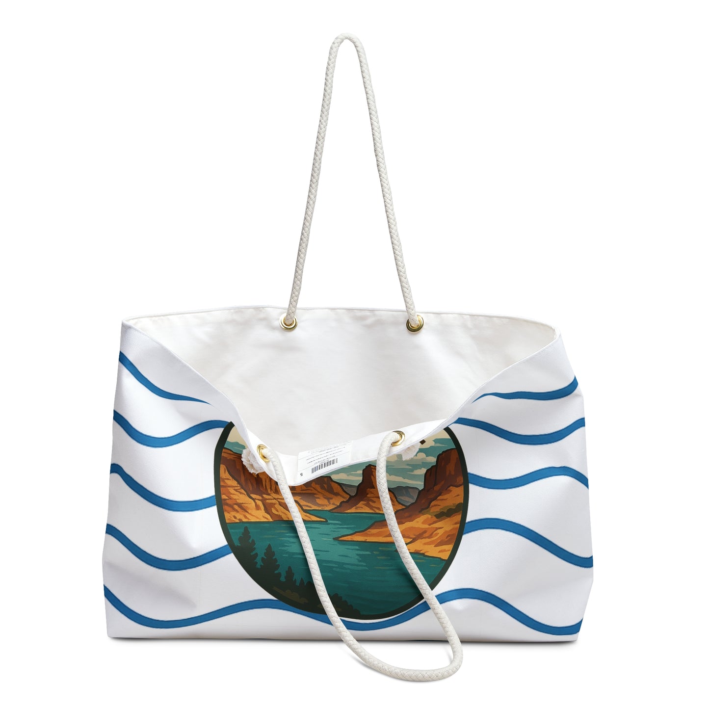 Lake Powell Weekender Bag White | Travel Tote, Beach Bag, Vacation Essentials, Escape Bag, Lake Life Carryall