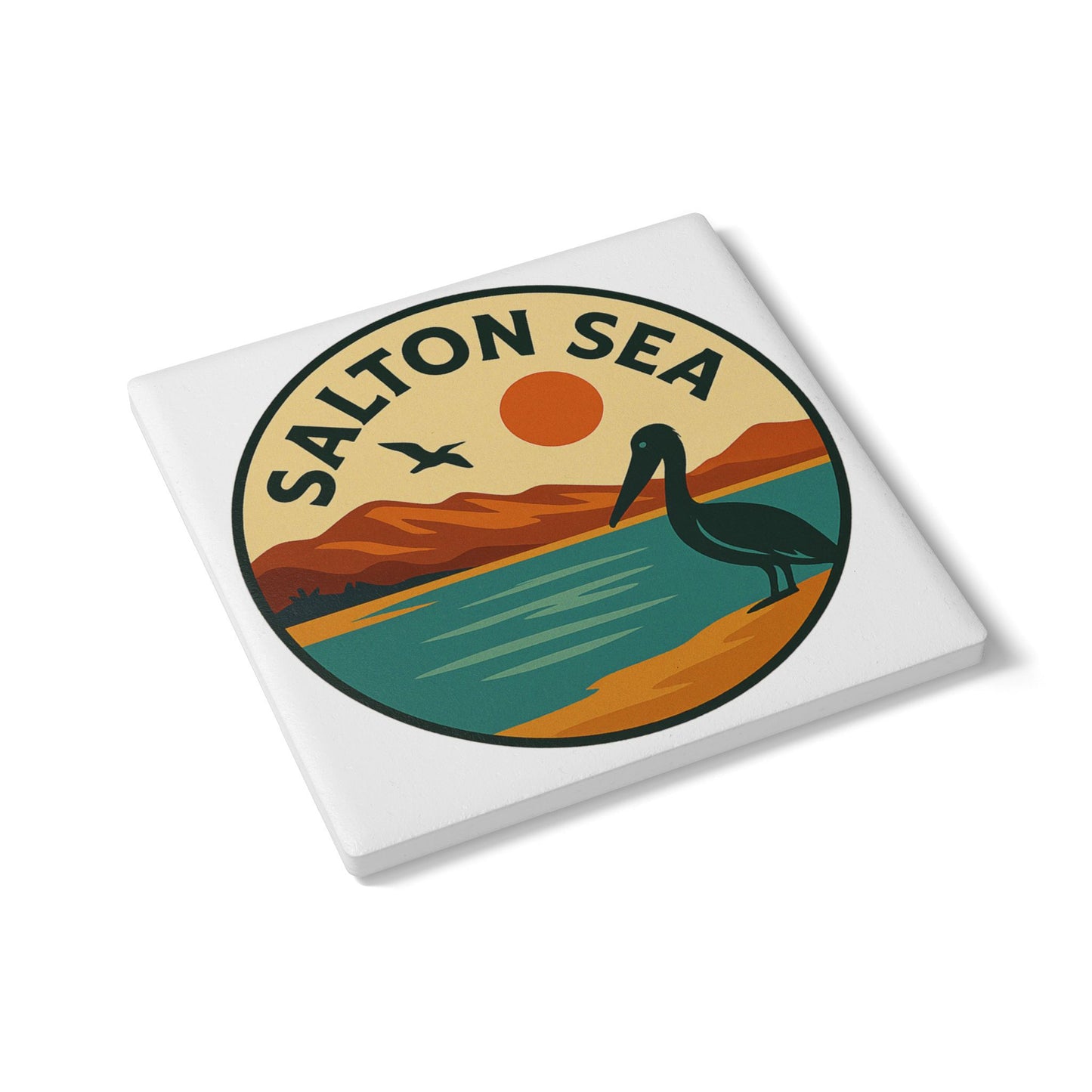 Salton Sea Ceramic Coaster