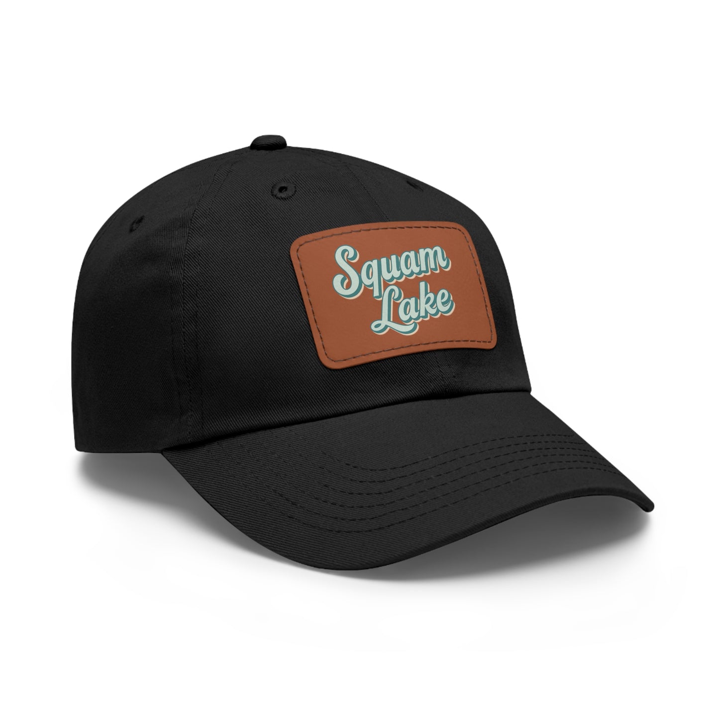 Squam Lake Dad Hat with Leather Patch (Rectangle)