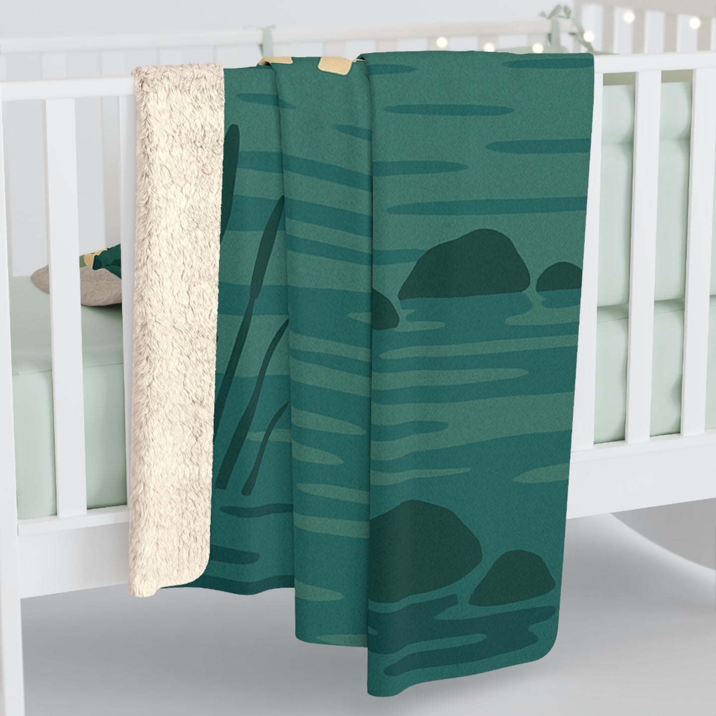 Squam Lake Sherpa Fleece Blanket