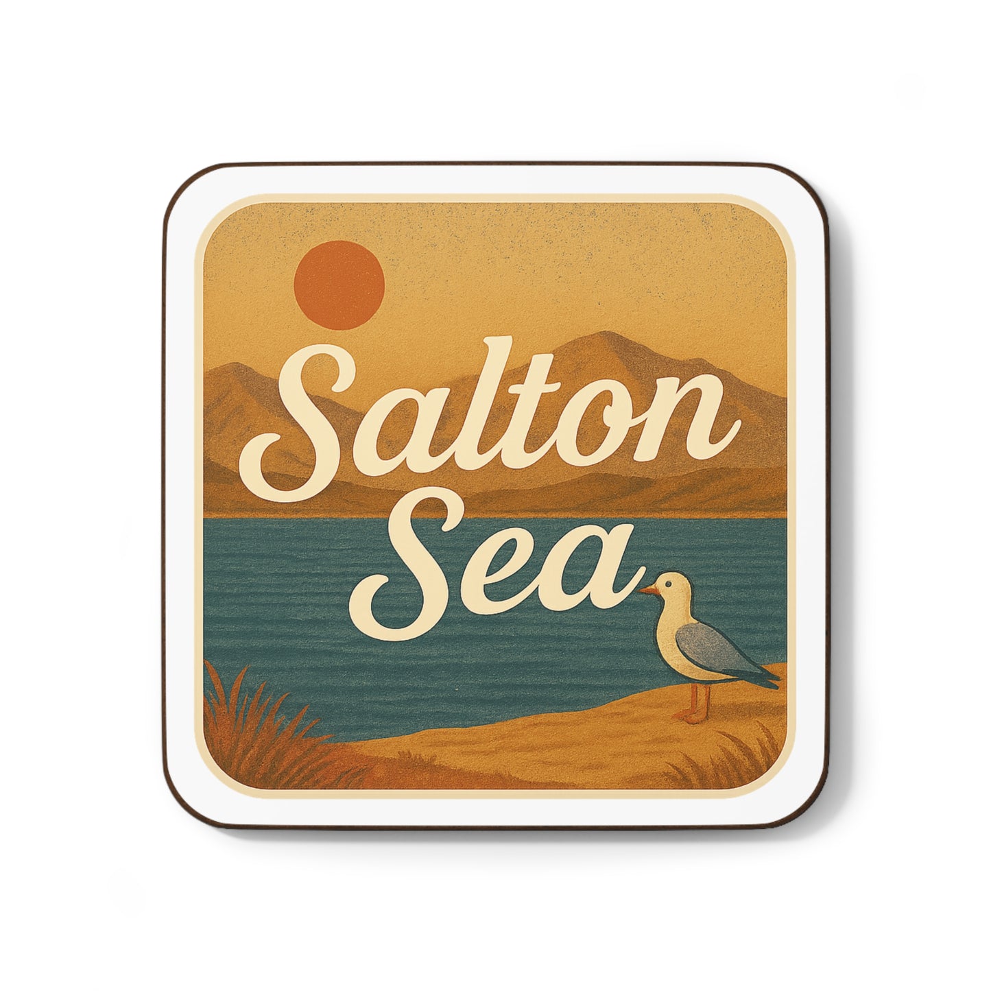 Salton Sea Hardboard Back Coaster
