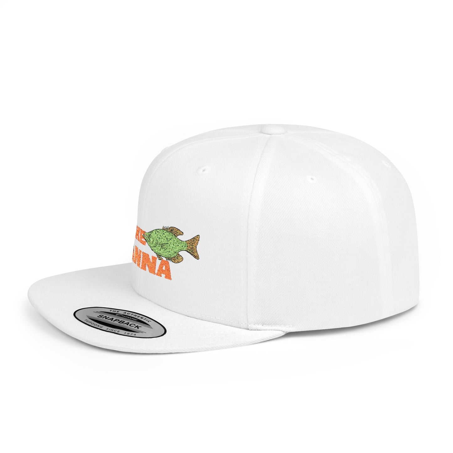 Lake Anna Fish Flat Bill Snapback Hat, Fishing Cap, Outdoor Gear, Lake House Gift, Summer Accessories, Stylish Headwear