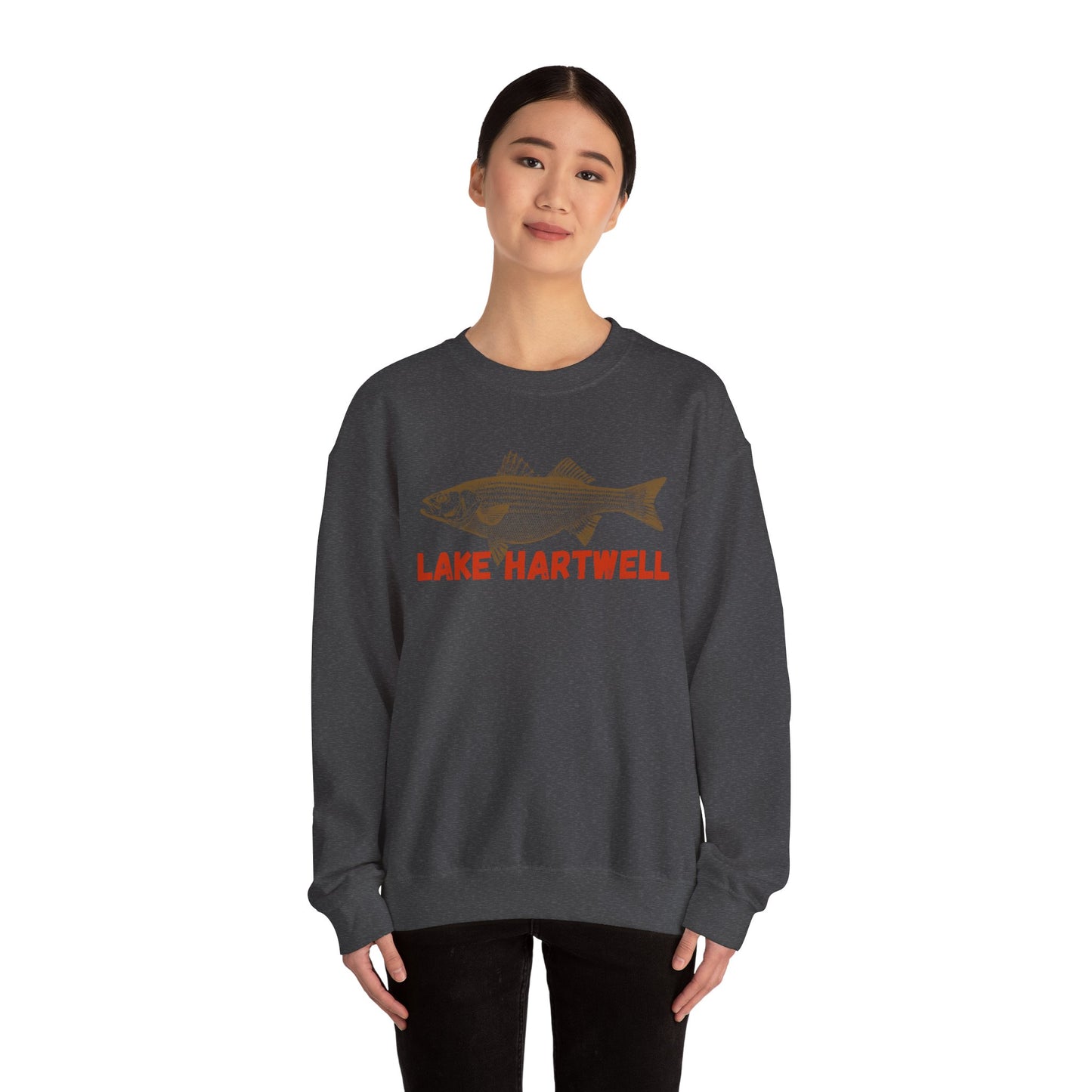 Lake Hartwell Fishing Sweatshirt, Unisex Crewneck, Casual Wear, Gift for Fishermen, Outdoor Apparel, Lake House Cozy