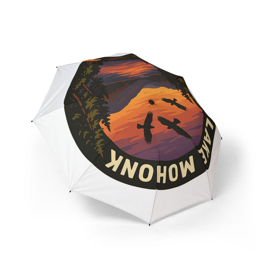 Lake Mohonk Semi-Automatic Foldable Umbrella, Travel Umbrella, Outdoor Gear, Gifts for Nature Lovers, Rainy Day Essential