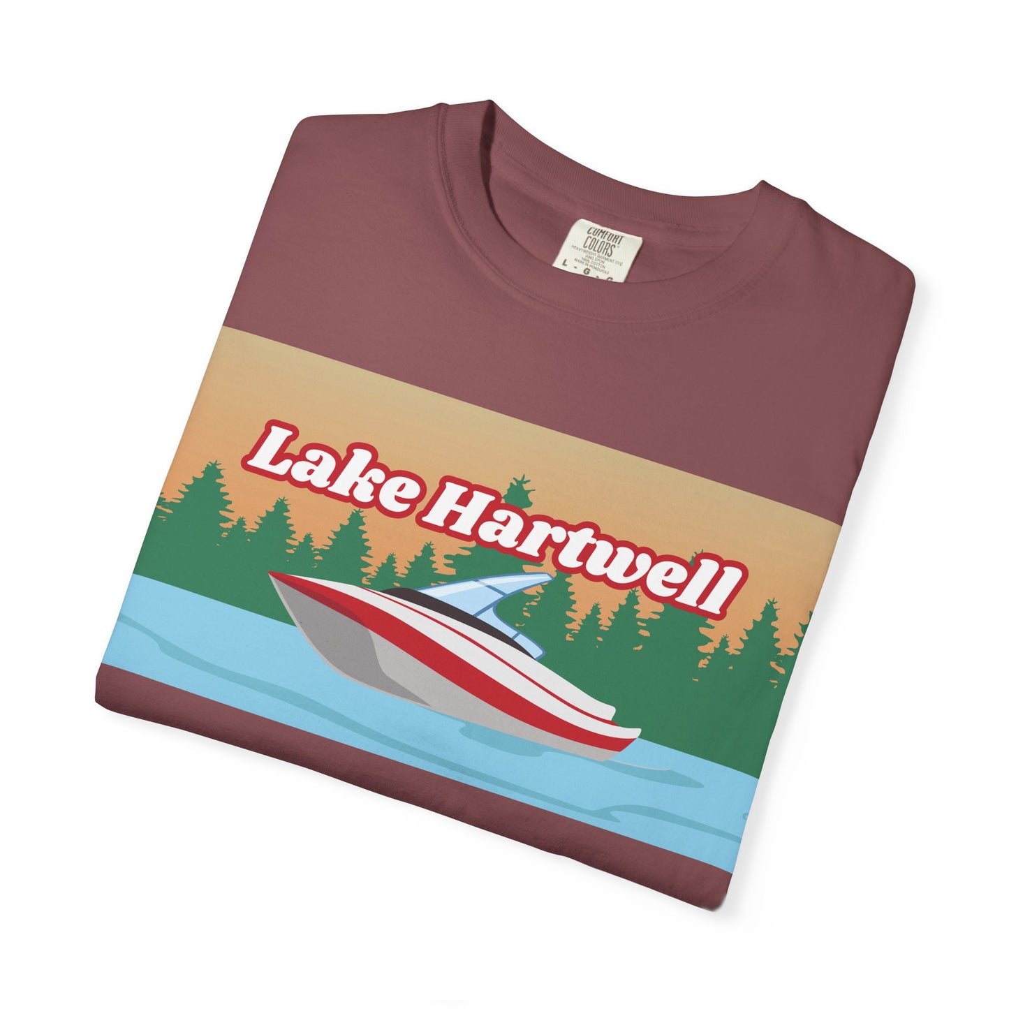 Lake Hartwell Relaxed Unisex T-Shirt, Summer Vibes Tee, Outdoor Adventure Shirt, Lake Life Apparel, Gift for Nature Lovers, Vacation Wear