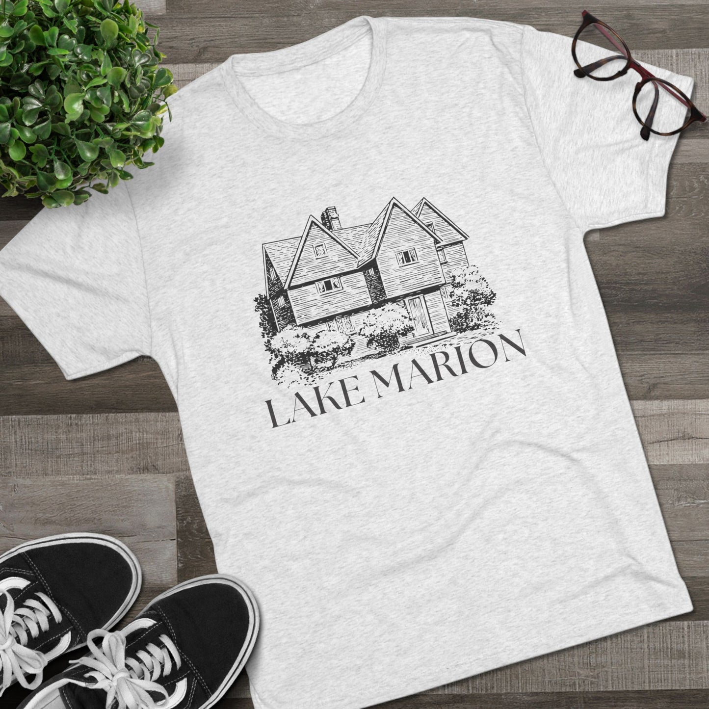 Lake Marion Unisex Tri-Blend Crew Tee, Casual T-Shirt, Summer Apparel, Lake House Shirt, Gift for Friends, Travel Tee