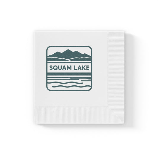 Squam Lake White Coined Napkins