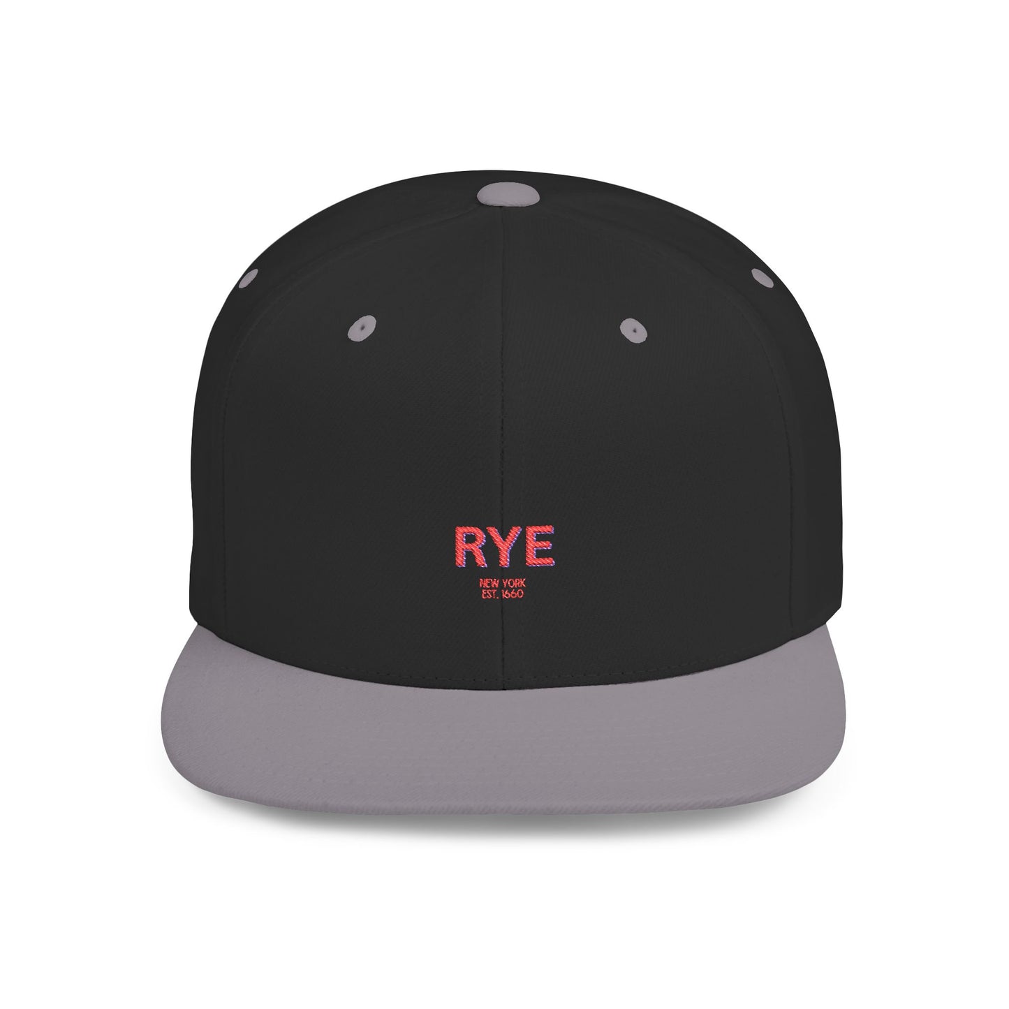 Rye Stylish Flat Bill Snapback Hat with Design, Perfect for Casual Outings, Streetwear, Gifts, Festivals, Everyday Wear