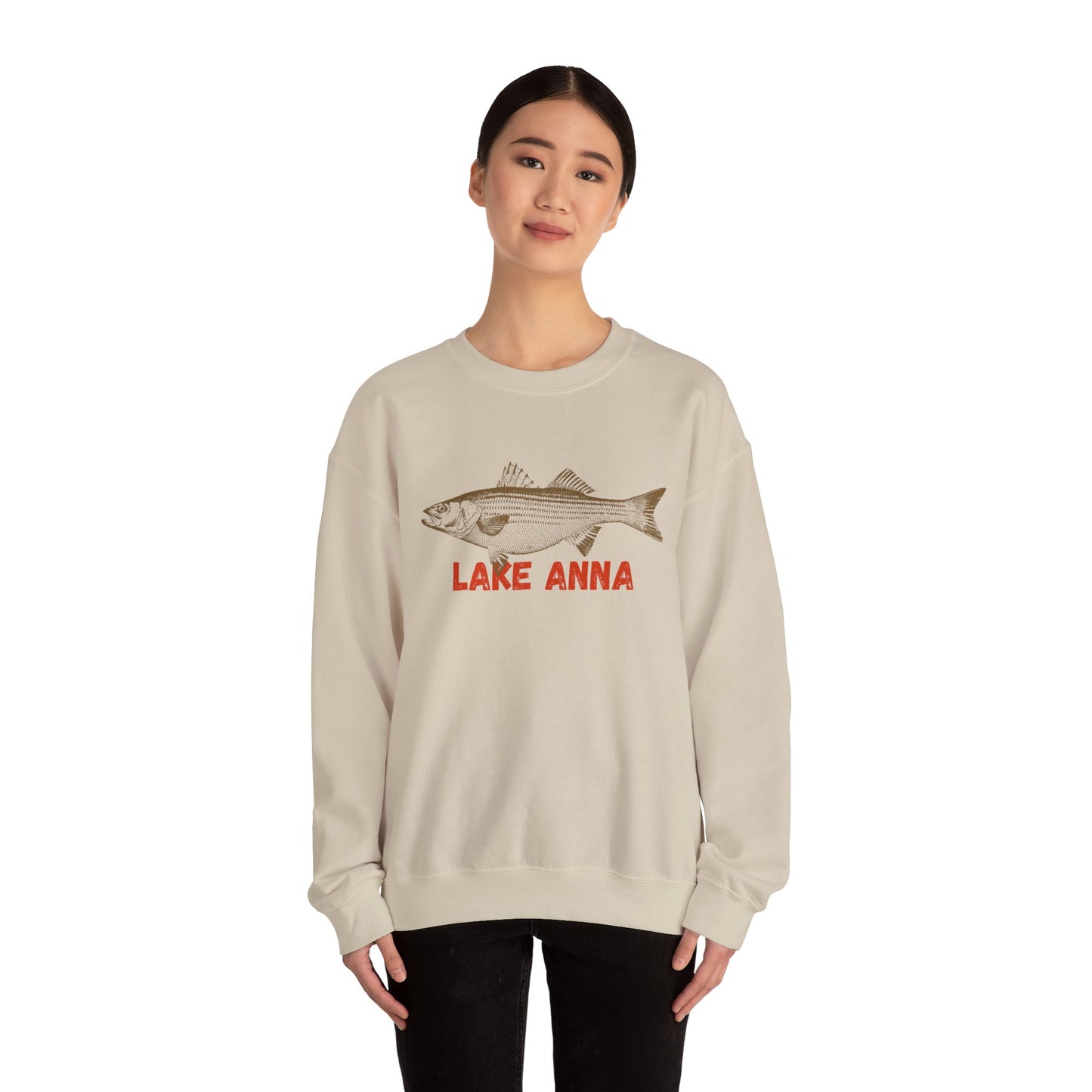 Lake Anna Fishing Sweatshirt, Unisex Crewneck, Casual Wear, Gift for Fishermen, Outdoor Apparel, Lake House Cozy
