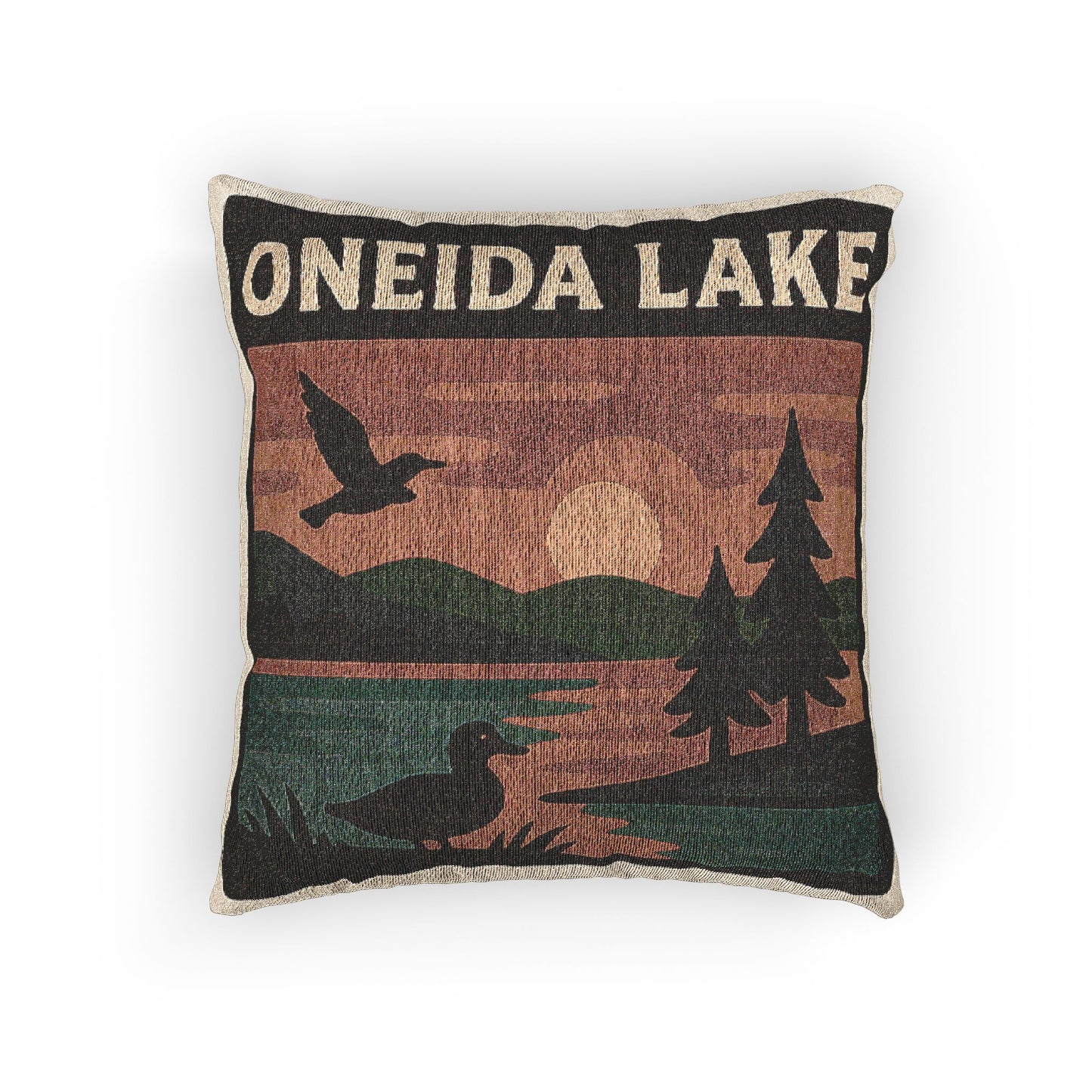 Oneida Lake Woven Pillow