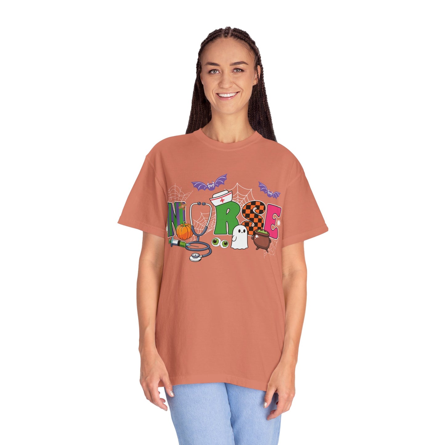 Halloween Nurse T-Shirt, Cute Nurse Shirt, Unisex Halloween Tee, Gift for Nurses, Spooky Nursing Apparel, Funny Healthcare Shirt