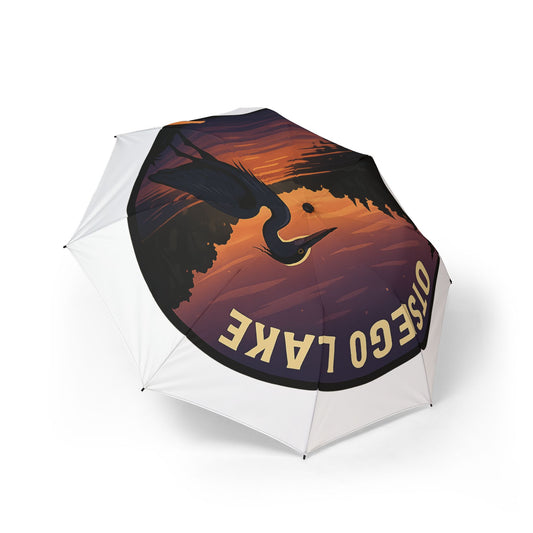 Otsego Lake Semi-Automatic Foldable Umbrella, Travel Umbrella, Outdoor Gear, Gifts for Nature Lovers, Rainy Day Essential