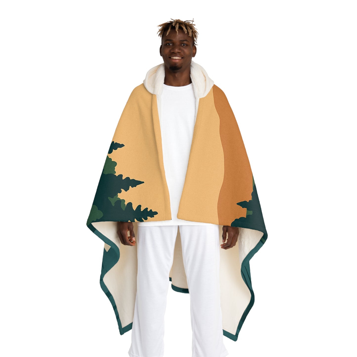 Squam Lake Hooded Sherpa Fleece Blanket