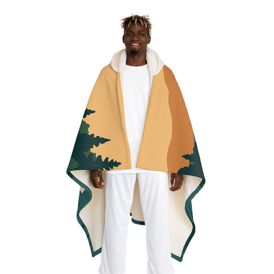 Squam Lake Hooded Sherpa Fleece Blanket