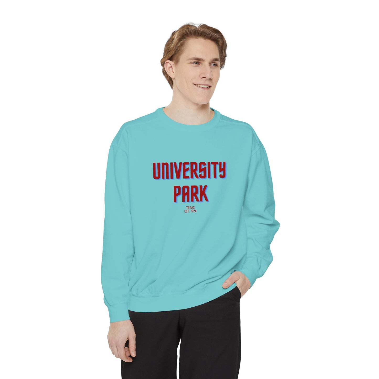 University Park Unisex Garment-Dyed Sweatshirt | Cozy Fashion, Perfect for Casual Outings, Gifts, Fall & Winter Style, Everyday Comfort