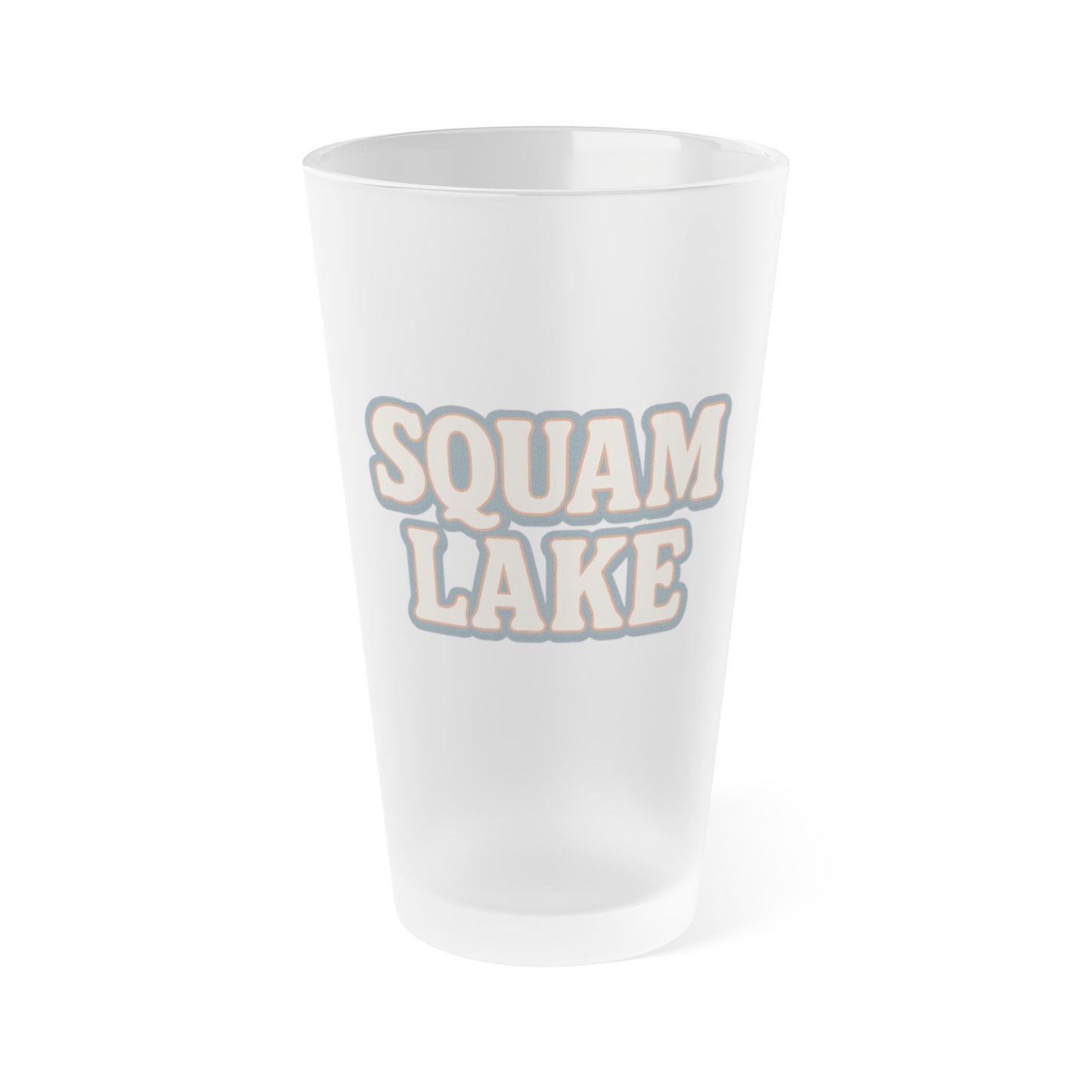 Squam Lake Frosted Pint Glass, 16oz