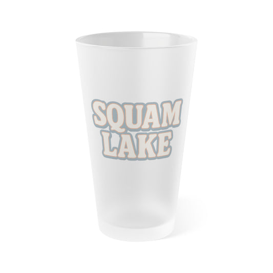 Squam Lake Frosted Pint Glass, 16oz