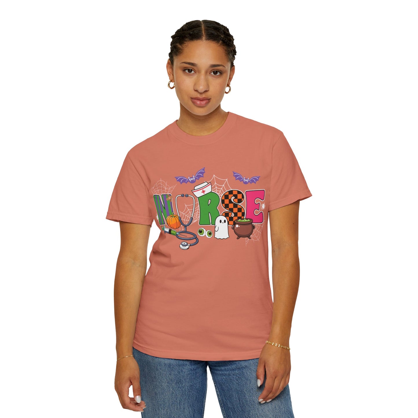 Halloween Nurse T-Shirt, Cute Nurse Shirt, Unisex Halloween Tee, Gift for Nurses, Spooky Nursing Apparel, Funny Healthcare Shirt