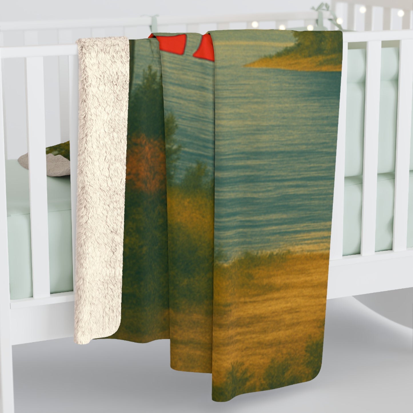 Oneida Lake Sherpa Fleece Blanket