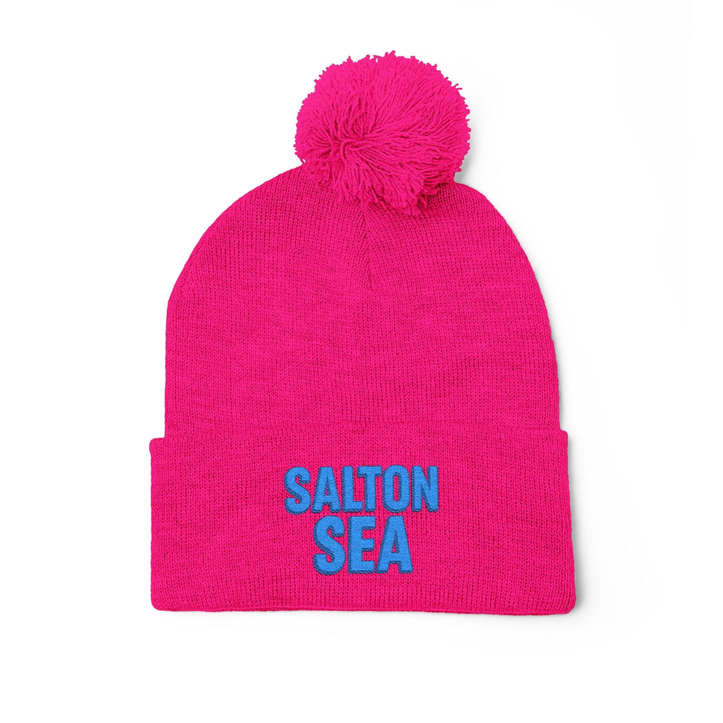 Salton Sea Pom-Pom Knit Cap (Embroidery)