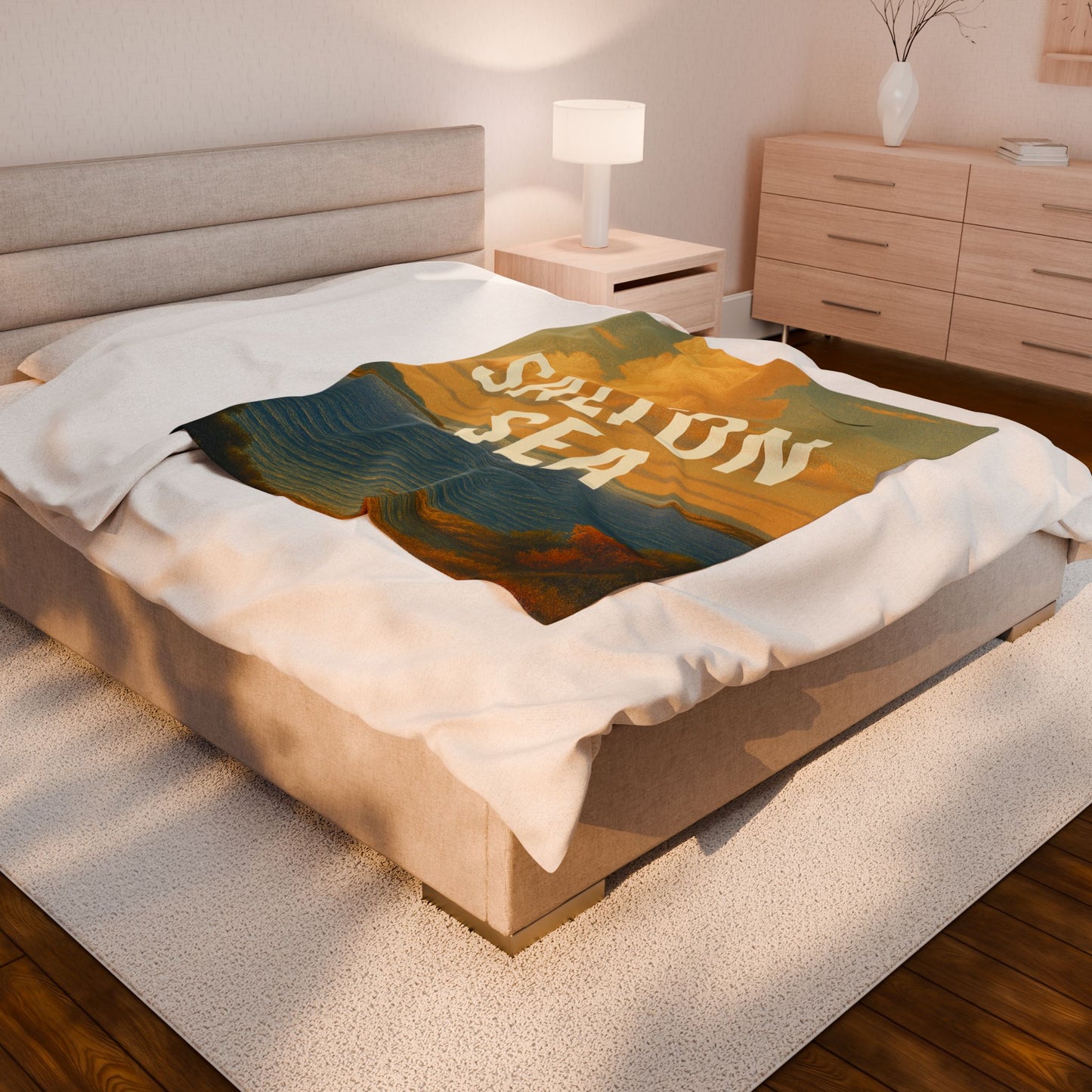 Salton Sea Velveteen Plush Blanket