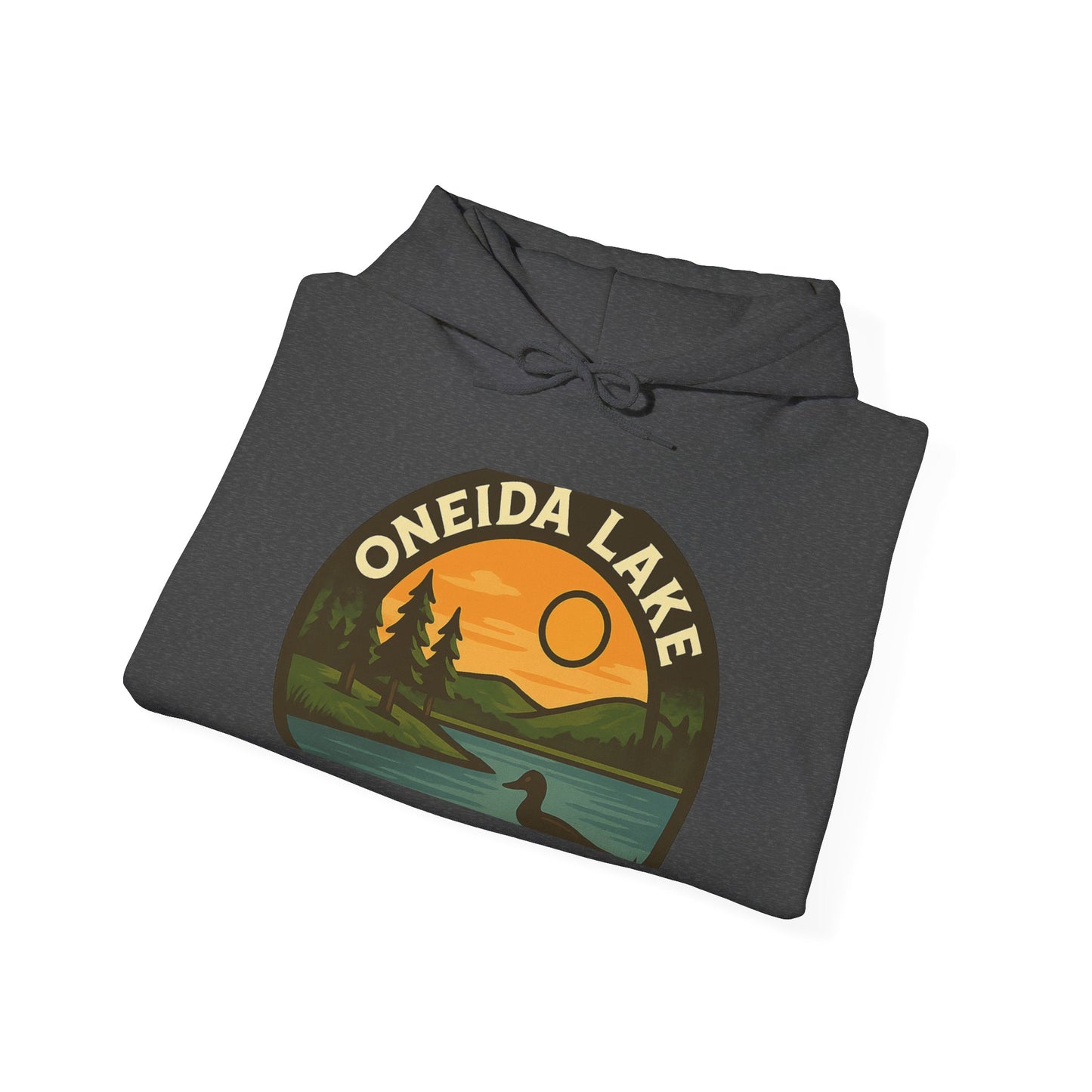 Oneida Lake Hoodie, Cozy Casual Wear, Unisex Sweatshirt, Lake Lover Gift, Outdoor Adventure Apparel, Summer Retreat Fashion