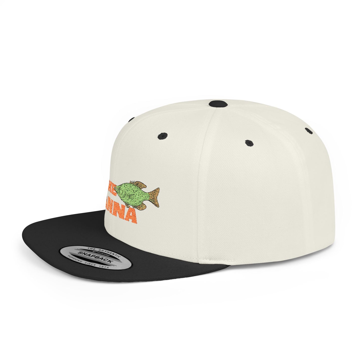 Lake Anna Fish Flat Bill Snapback Hat, Fishing Cap, Outdoor Gear, Lake House Gift, Summer Accessories, Stylish Headwear