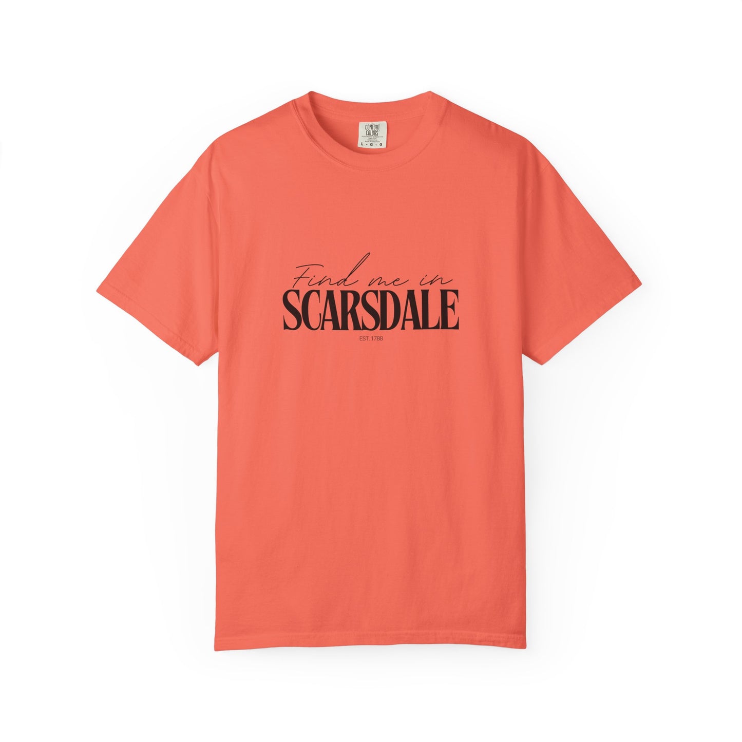 Scarsdale Vibes Unisex Garment-Dyed T-Shirt, Casual Wear, Gifts for Locals, Trendy Summer Essential, Comfortable Everyday Tee