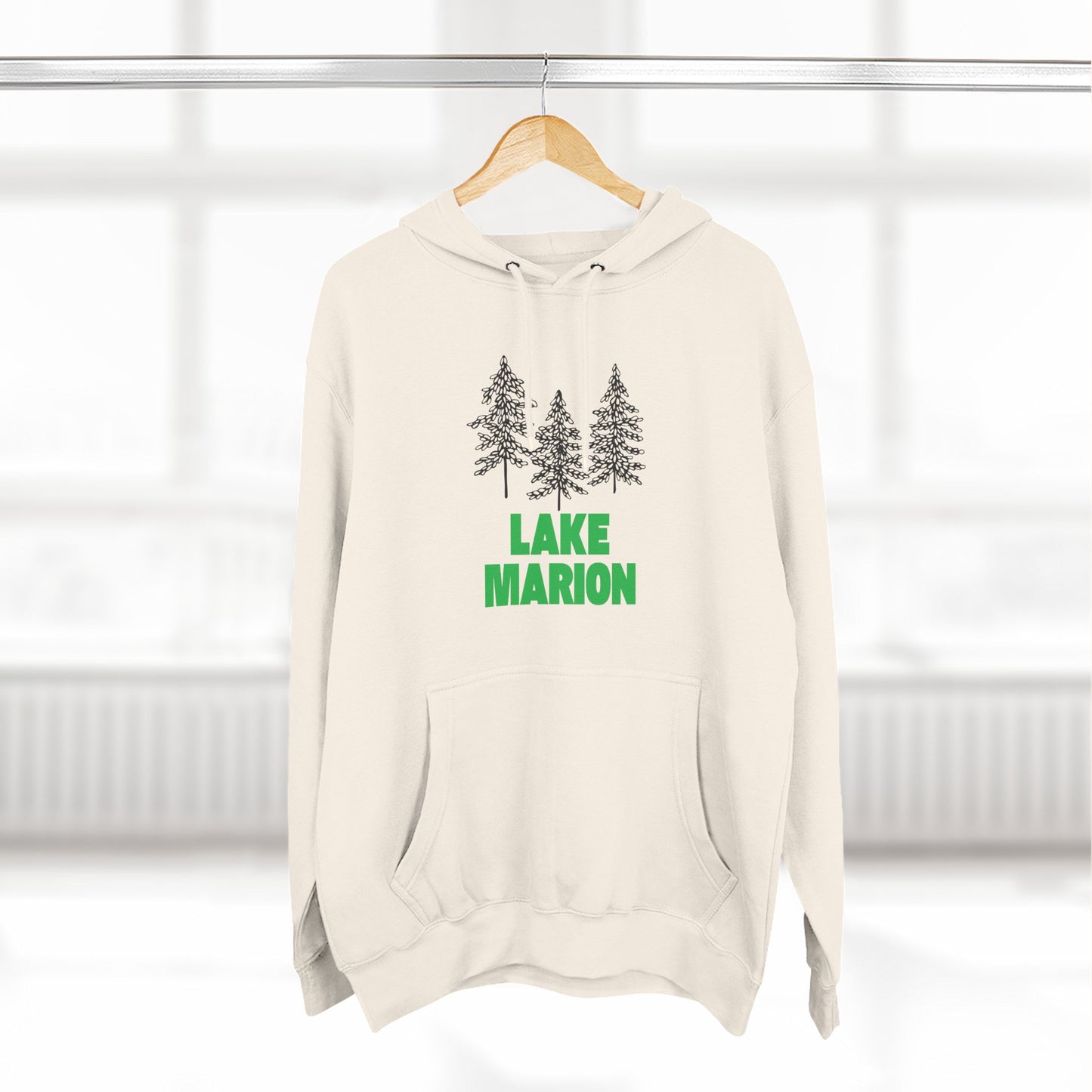Lake Marion Fleece Hoodie, Cozy Sweatshirt, Outdoor Adventure Wear, Unique Gift for Lake Lovers, Perfect for Fall and Winter