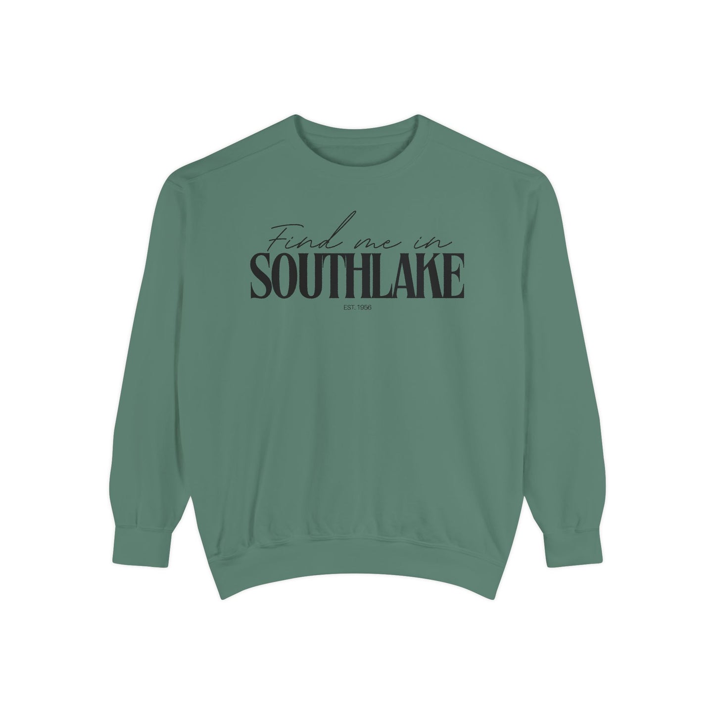Southlake Cozy Sweatshirt, Unisex Garment-Dyed Crew, Casual Wear, Gift for Friends, Fall Fashion, Lounge Style