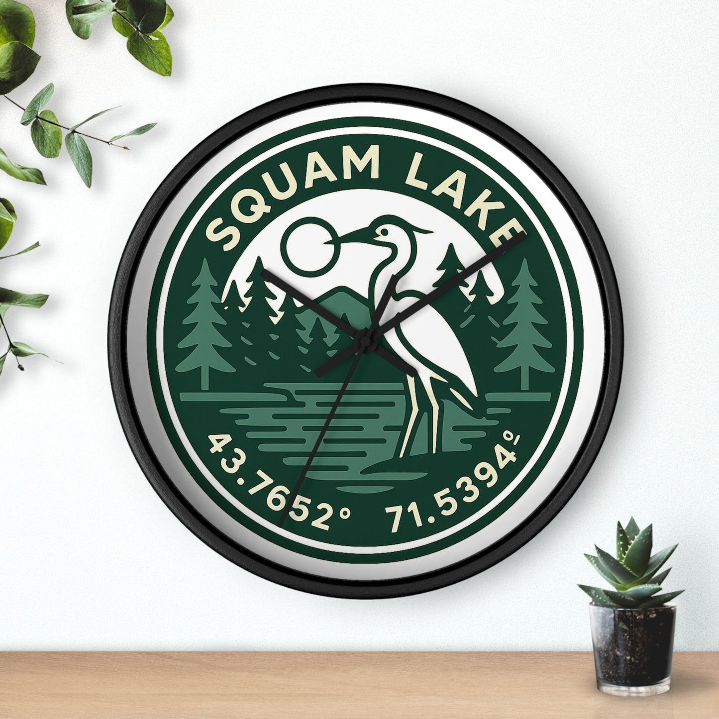 Squam Lake Wall Clock