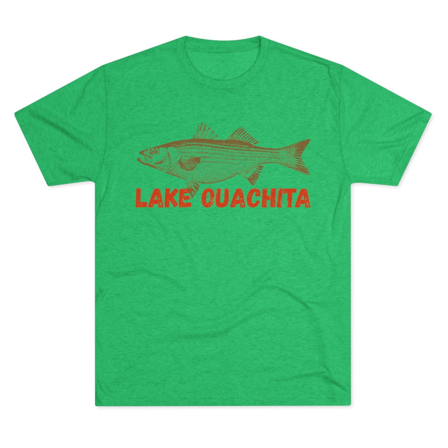 Lake Ouachita Fishing Tee, Unisex Crew Neck Shirt, Summer Lake Apparel, Gift for Fishermen, Outdoor Adventure T-Shirt, Lake House Style