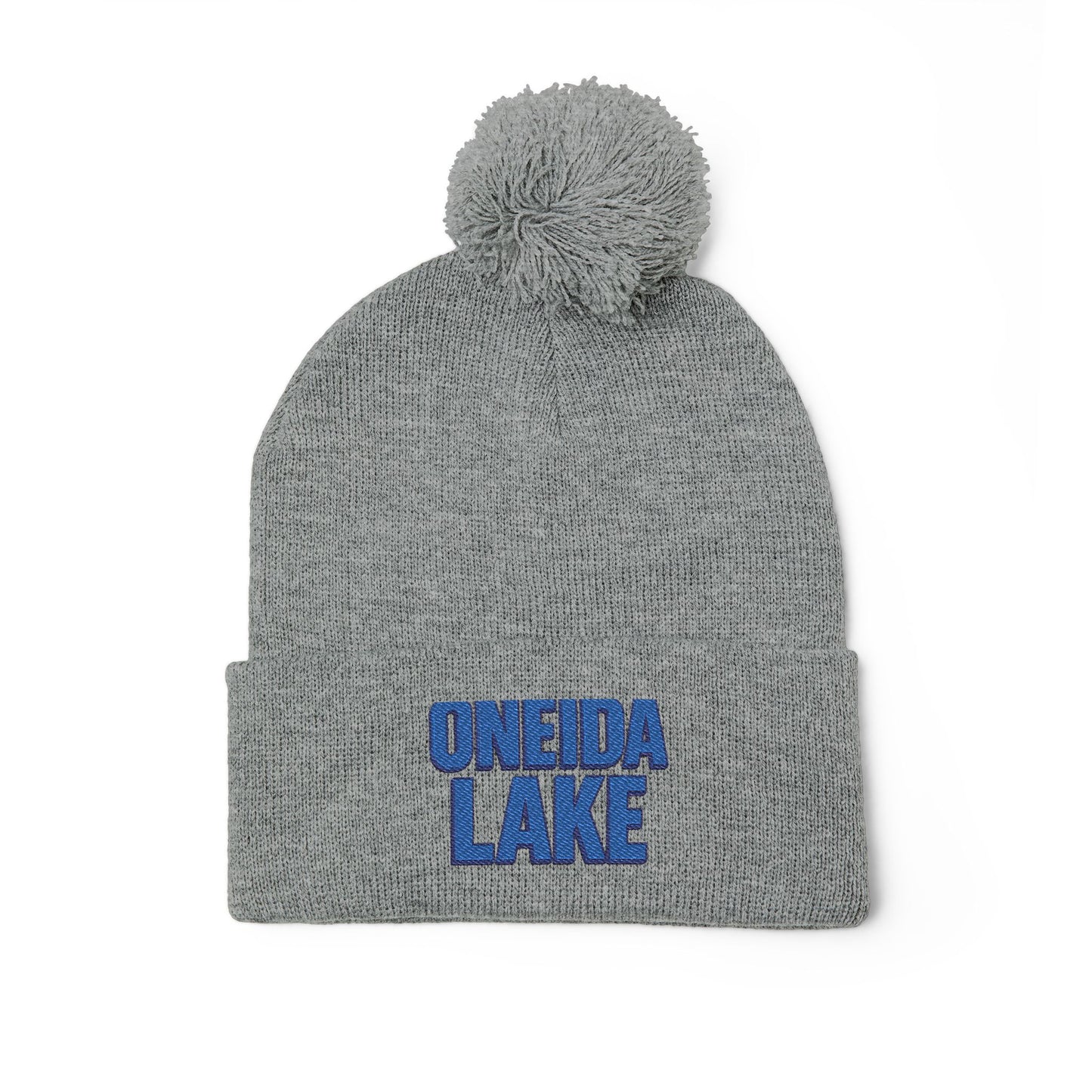 Oneida Lake Pom-Pom Knit Cap (Embroidery)