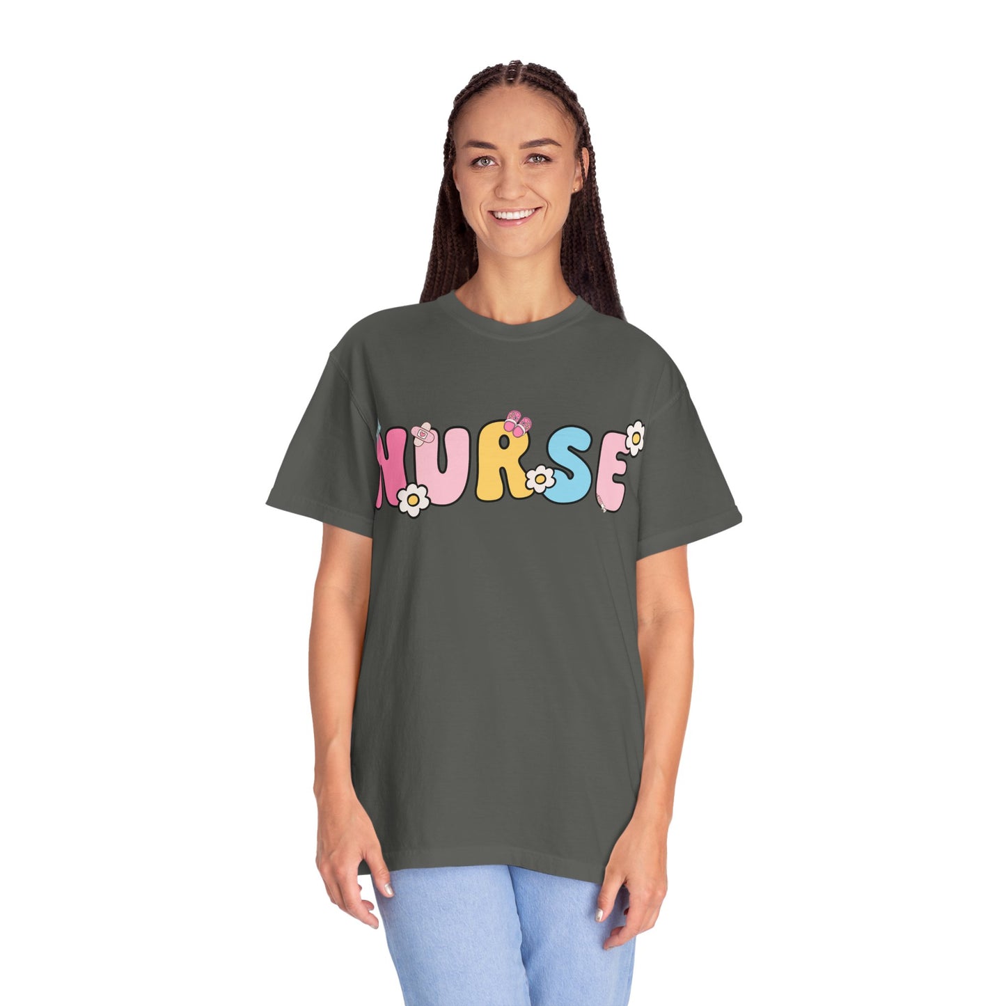 Playful Nurse T-Shirt - Fun Gift for Healthcare Workers, Floral Design, Birthday Present, Nurse Appreciation Week, Casual Wear