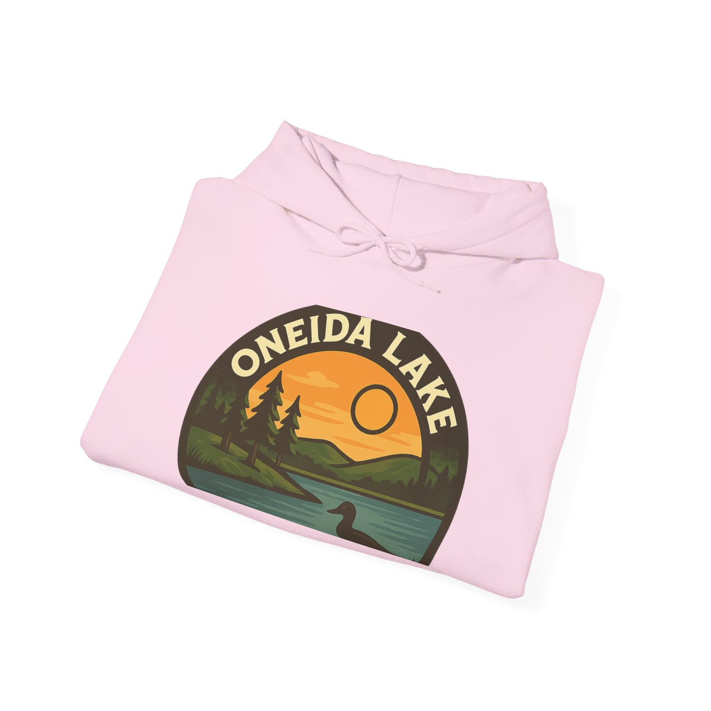 Oneida Lake Hoodie, Cozy Casual Wear, Unisex Sweatshirt, Lake Lover Gift, Outdoor Adventure Apparel, Summer Retreat Fashion
