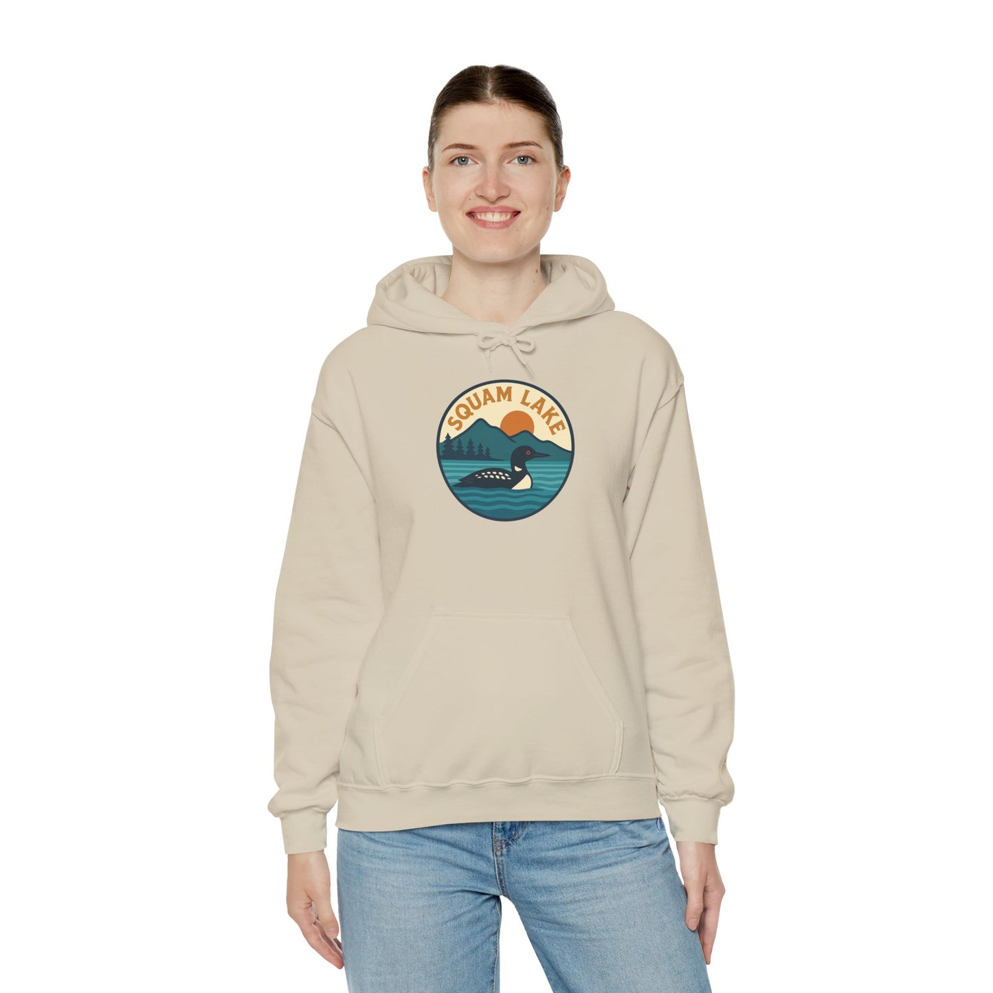 Squam Lake Hoodie, Cozy Casual Wear, Unisex Sweatshirt, Lake Lover Gift, Outdoor Adventure Apparel, Summer Retreat Fashion