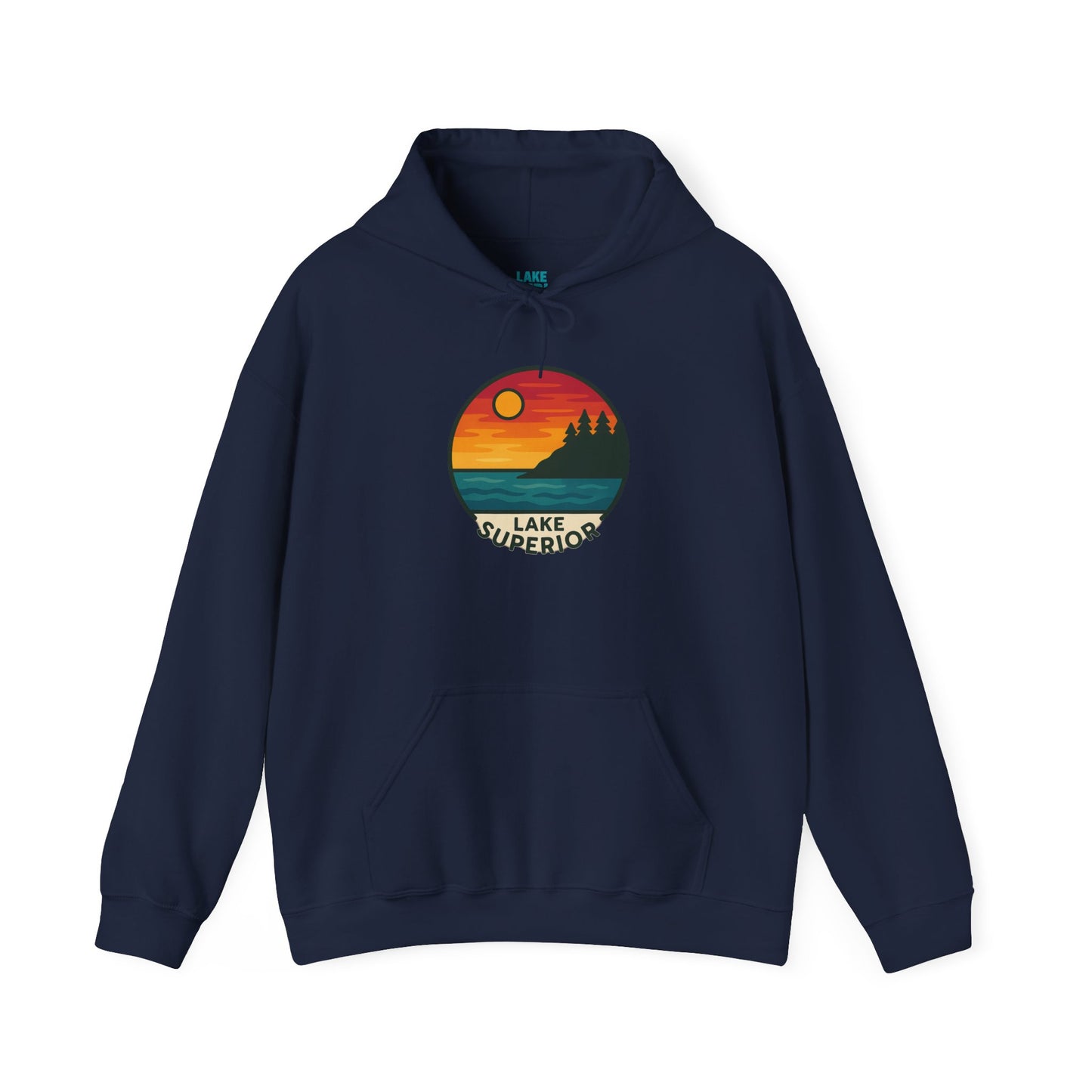 Lake Superior Hoodie, Cozy Casual Wear, Unisex Sweatshirt, Lake Lover Gift, Outdoor Adventure Apparel, Summer Retreat Fashion