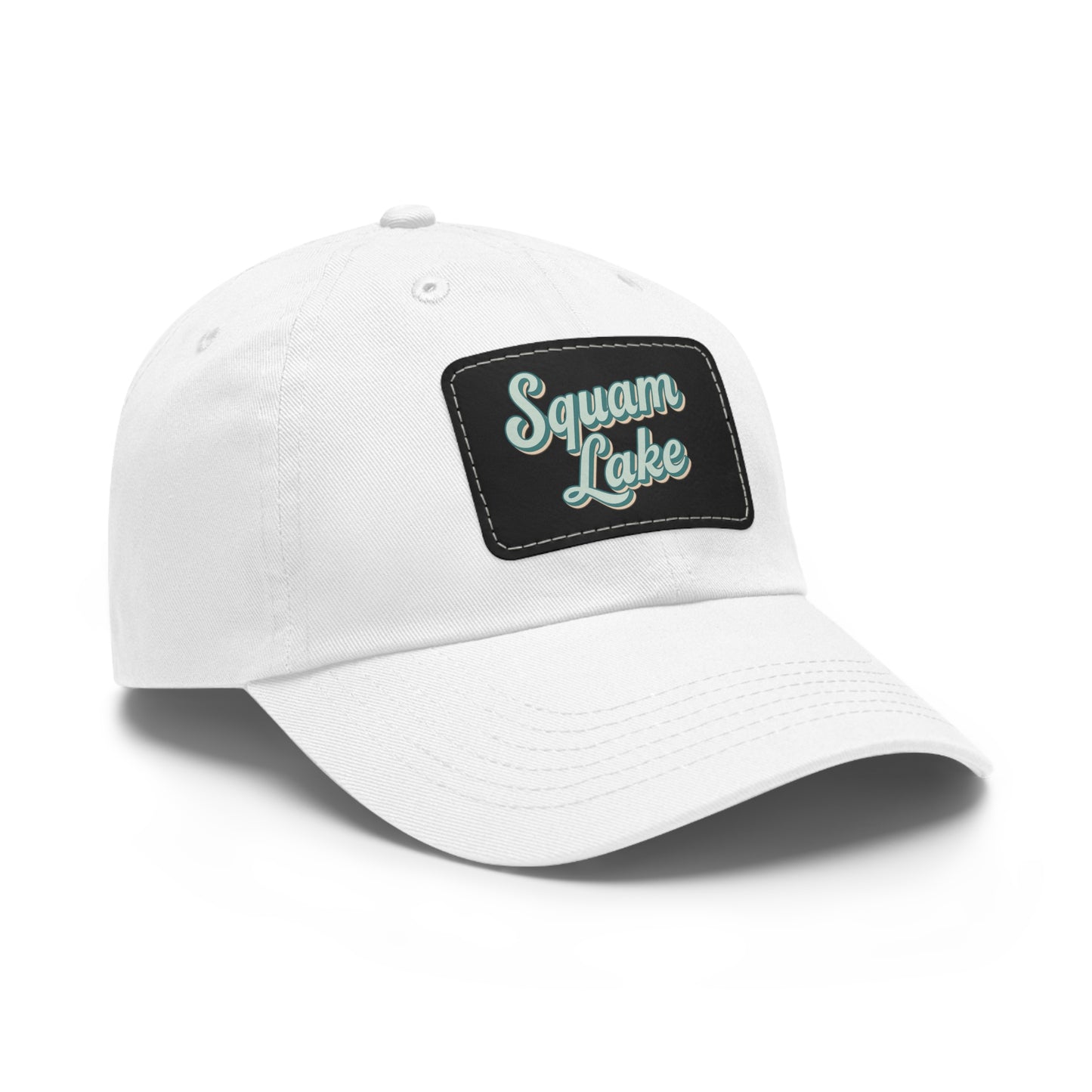 Squam Lake Dad Hat with Leather Patch (Rectangle)