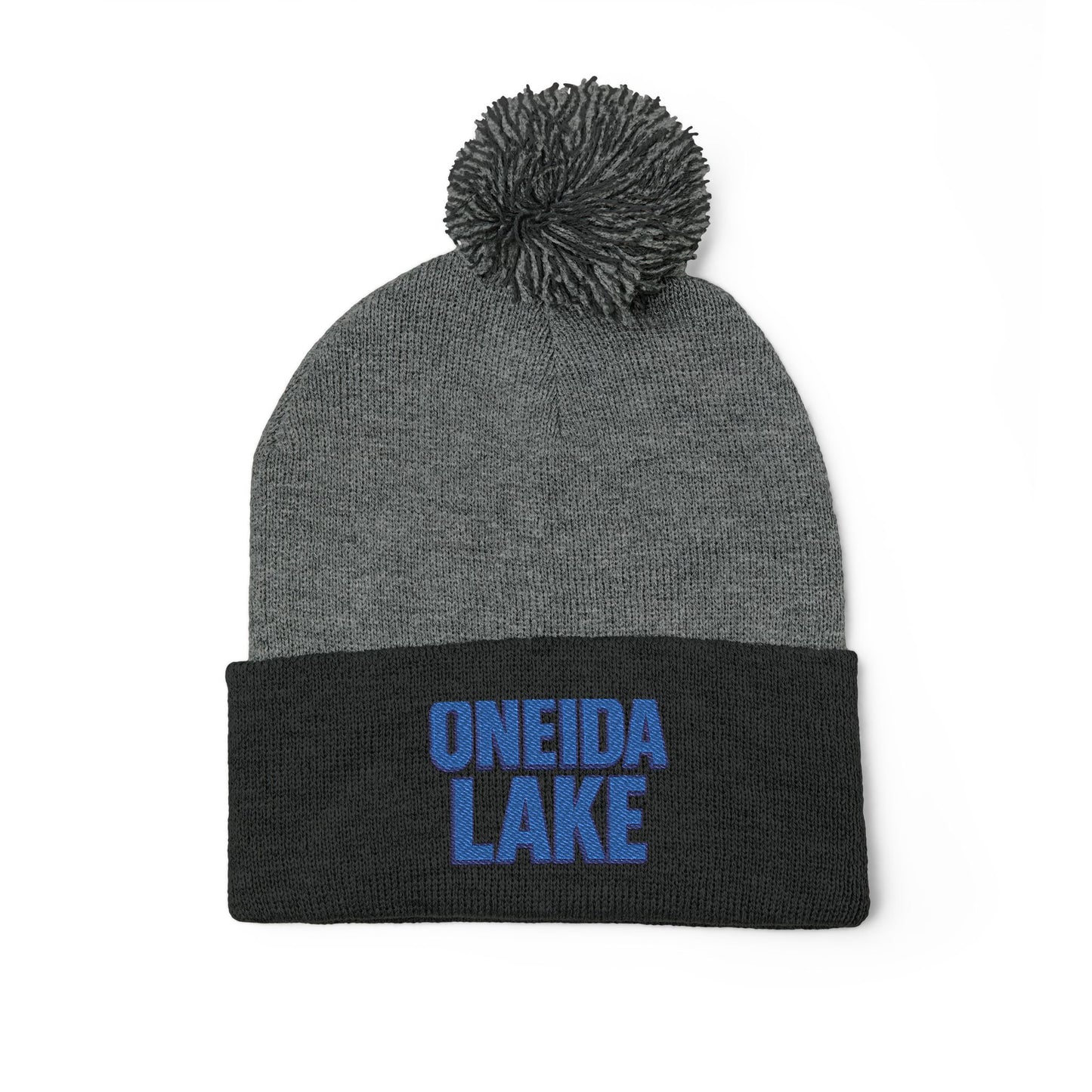 Oneida Lake Pom-Pom Knit Cap (Embroidery)