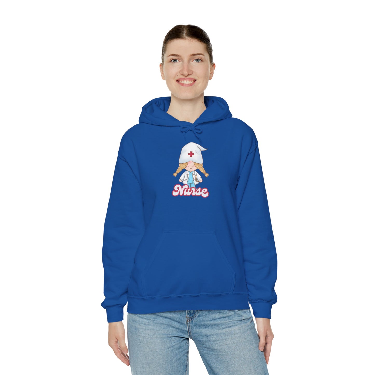 Nurse Cartoon Hoodie - Cozy Unisex Sweatshirt, Gift for Healthcare Workers, Nursing Student Apparel, Medical Profession Hoodie