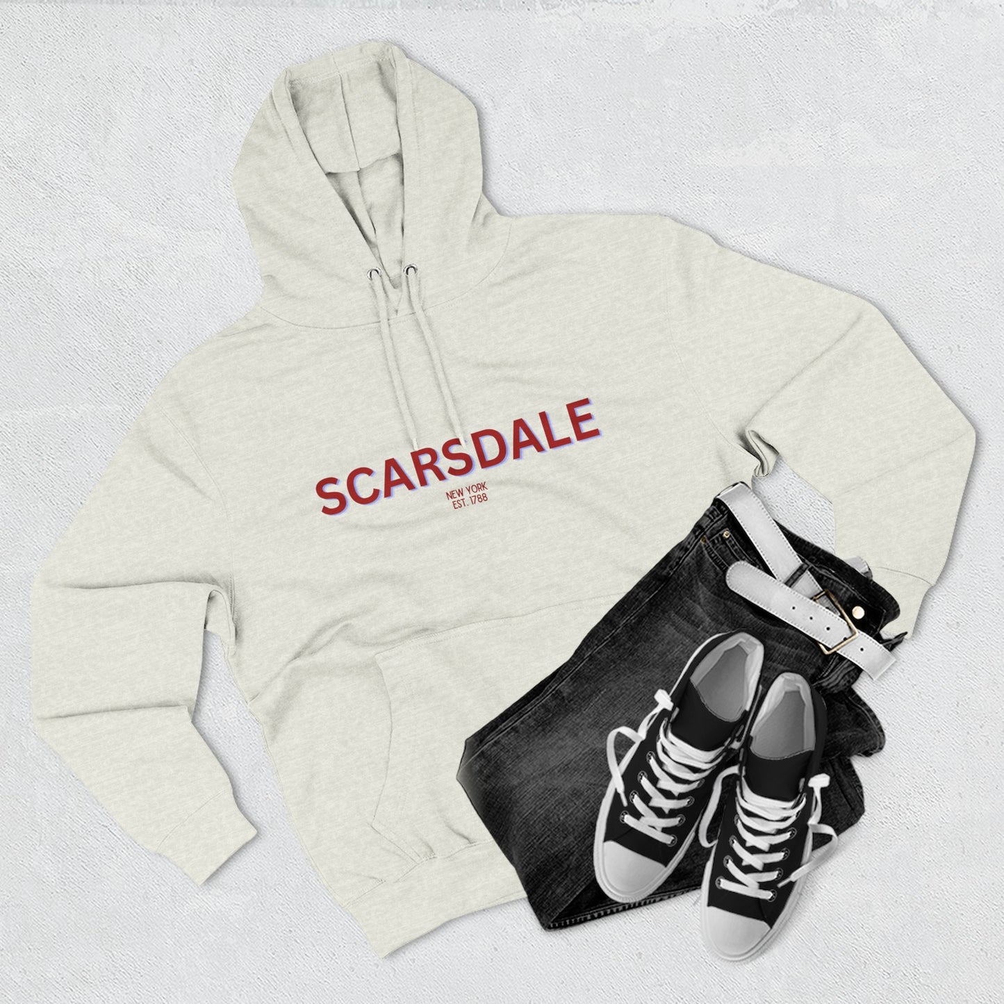 Scarsdale Fleece Hoodie, Casual Sweatshirt, Cozy Layering Piece, Perfect Gift for All Occasions, Stylish Streetwear