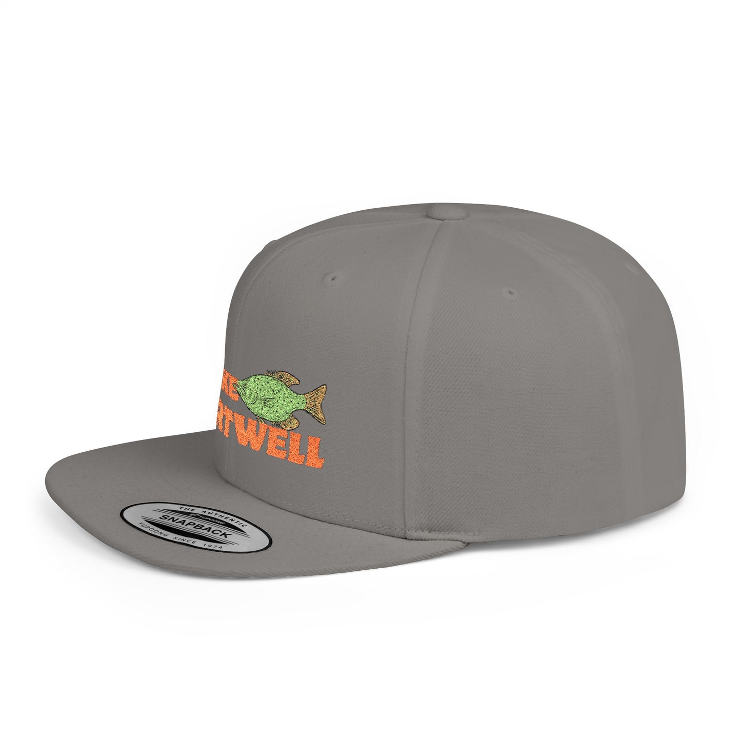 Lake Hartwell Fish Flat Bill Snapback Hat, Fishing Cap, Outdoor Gear, Lake House Gift, Summer Accessories, Stylish Headwear