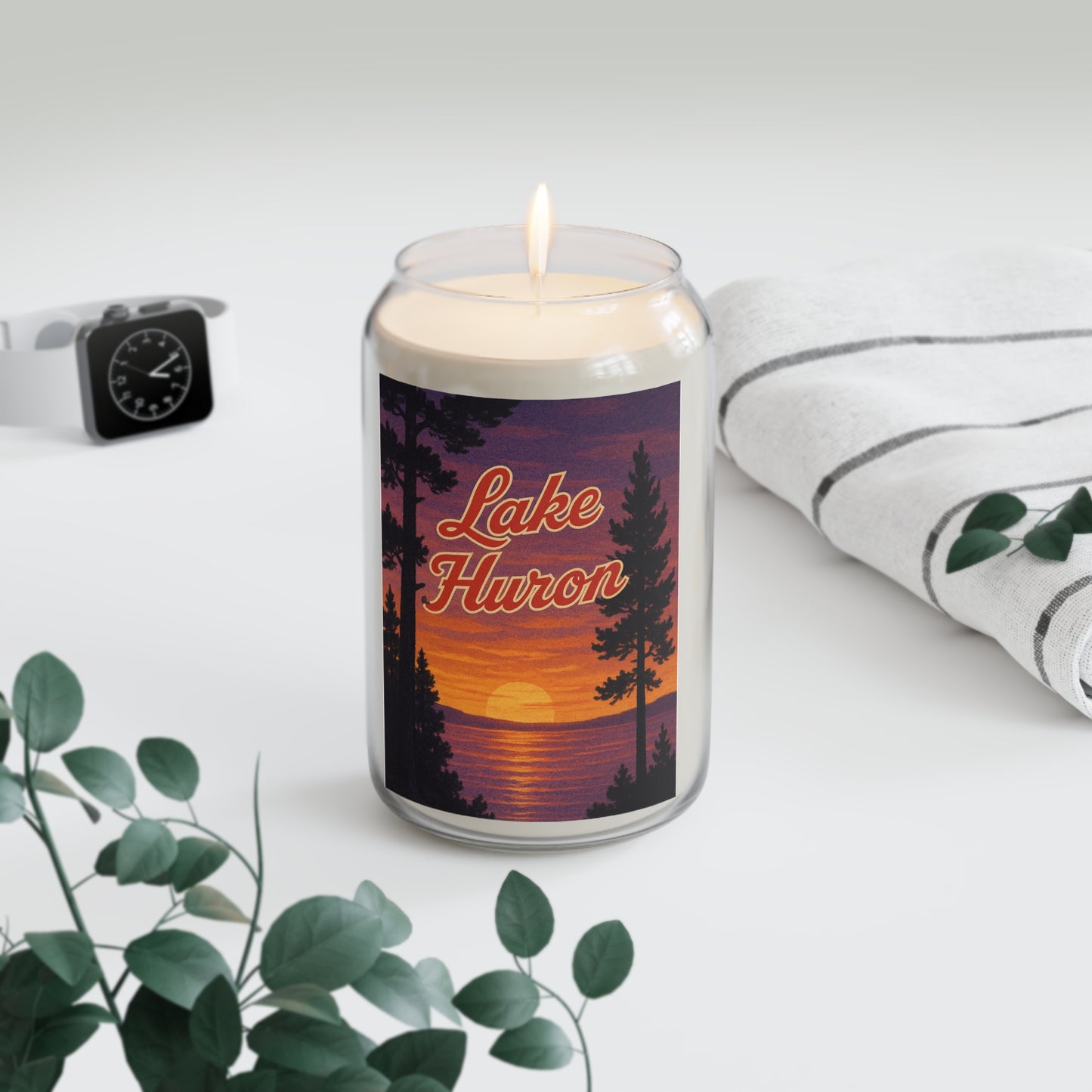 Lake Huron Soy Candle, Relaxing Home Decor, Gift for Her, Aromatherapy Candle, Summer Vibes