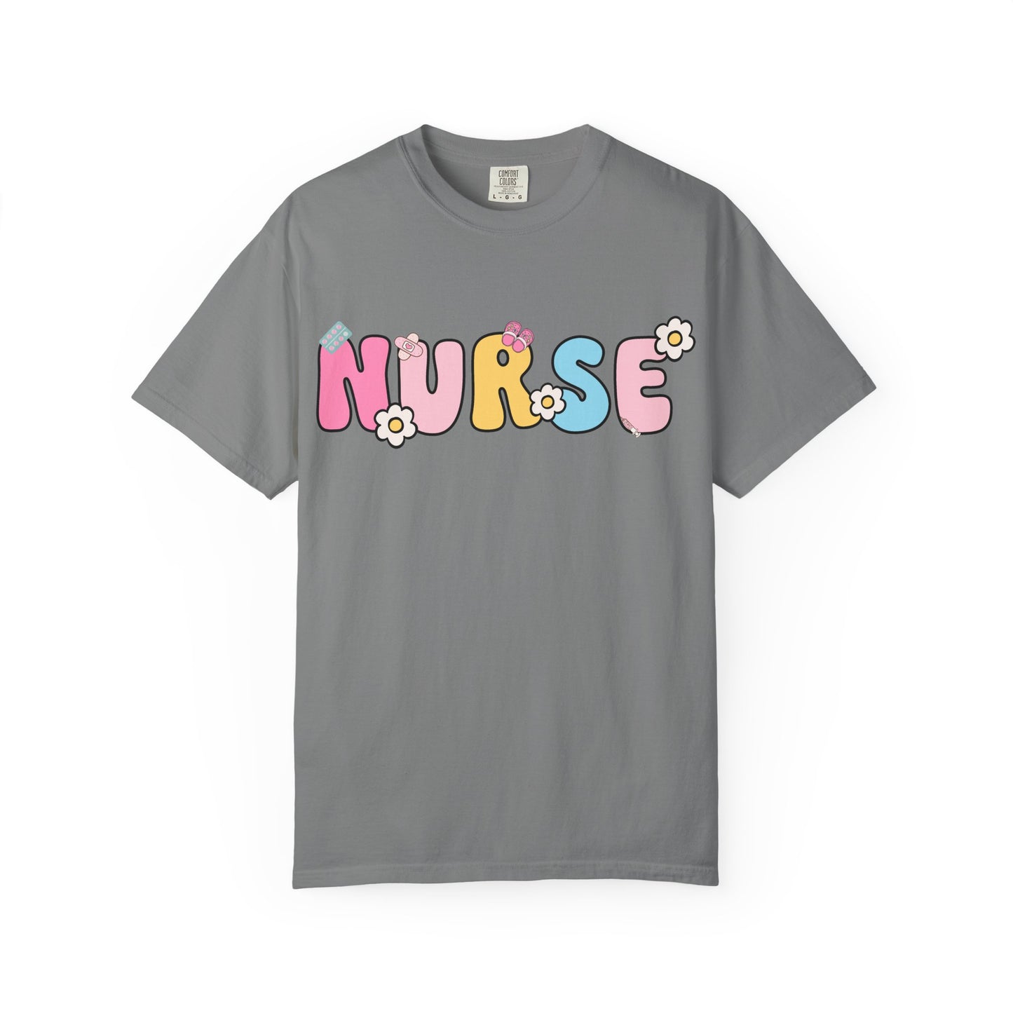 Playful Nurse T-Shirt - Fun Gift for Healthcare Workers, Floral Design, Birthday Present, Nurse Appreciation Week, Casual Wear