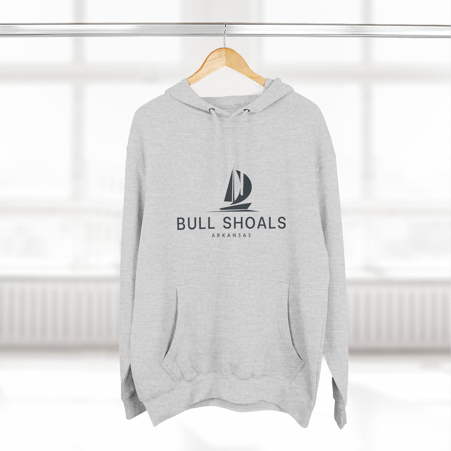 Bull Shoals Inspired Fleece Hoodie, Casual Wear, Relaxation, Gift for Autumn Lovers, Travel Essential