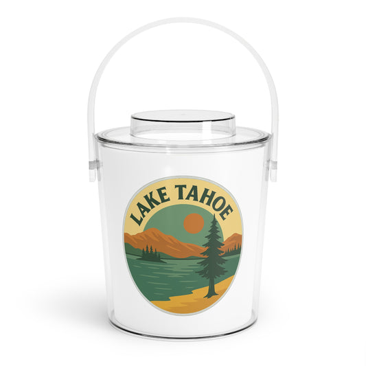 Lake Tahoe Ice Bucket with Tongs