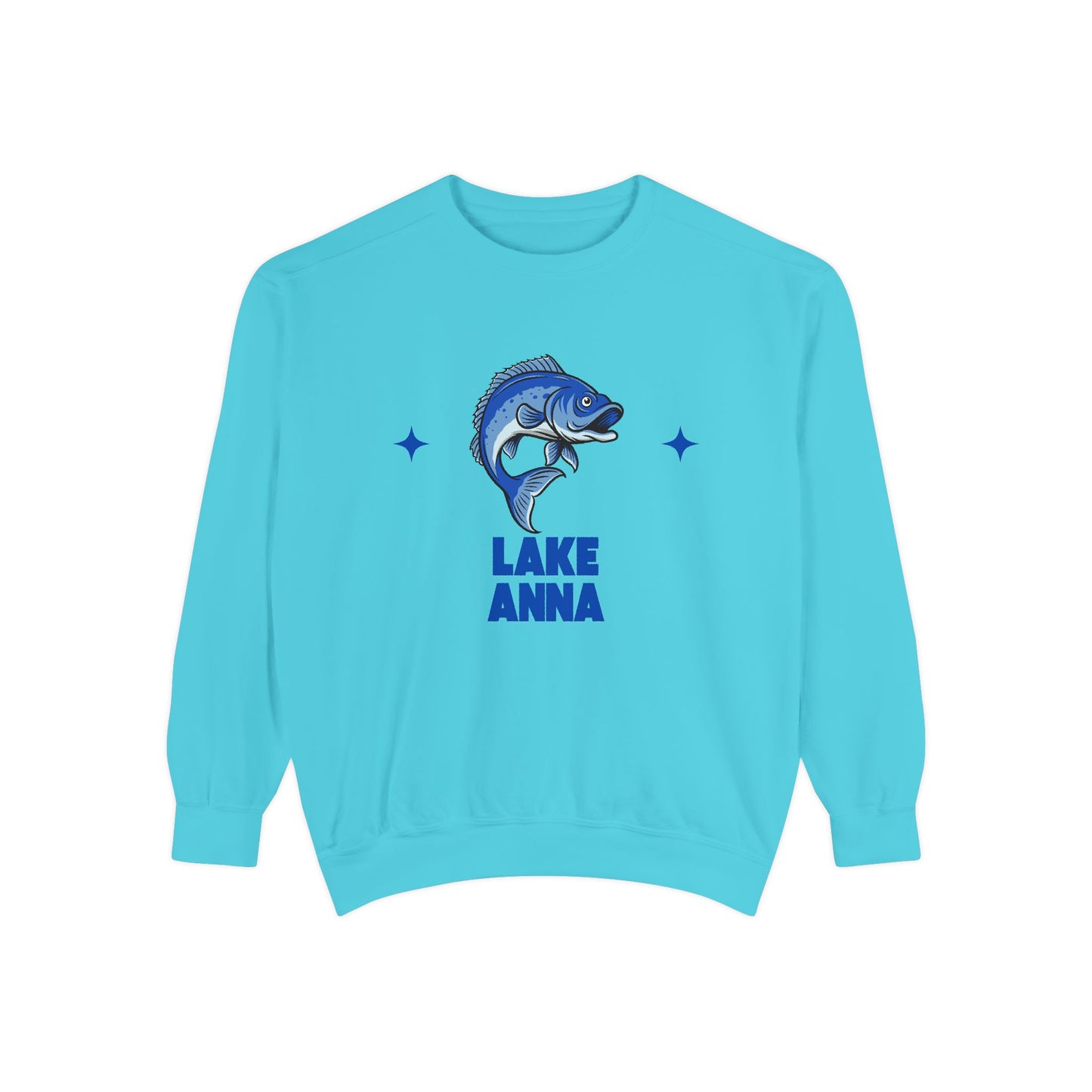 Lake Anna Fish Design Unisex Sweatshirt | Cozy Fishing Apparel, Casual Wear, Gift for Anglers, Lake Day Outfit, Nature Lovers Sweatshirt