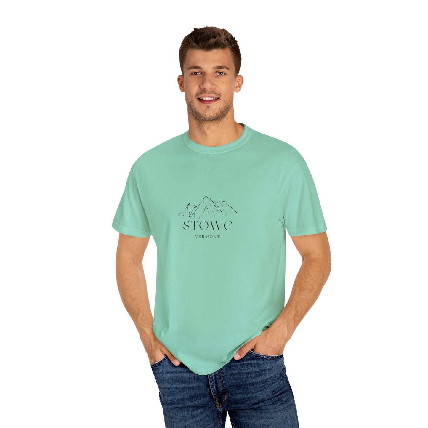 Stowe - Unisex Garment-Dyed T-shirt, Casual Outfit, Gift for Nature Lovers, Vacation Essentials