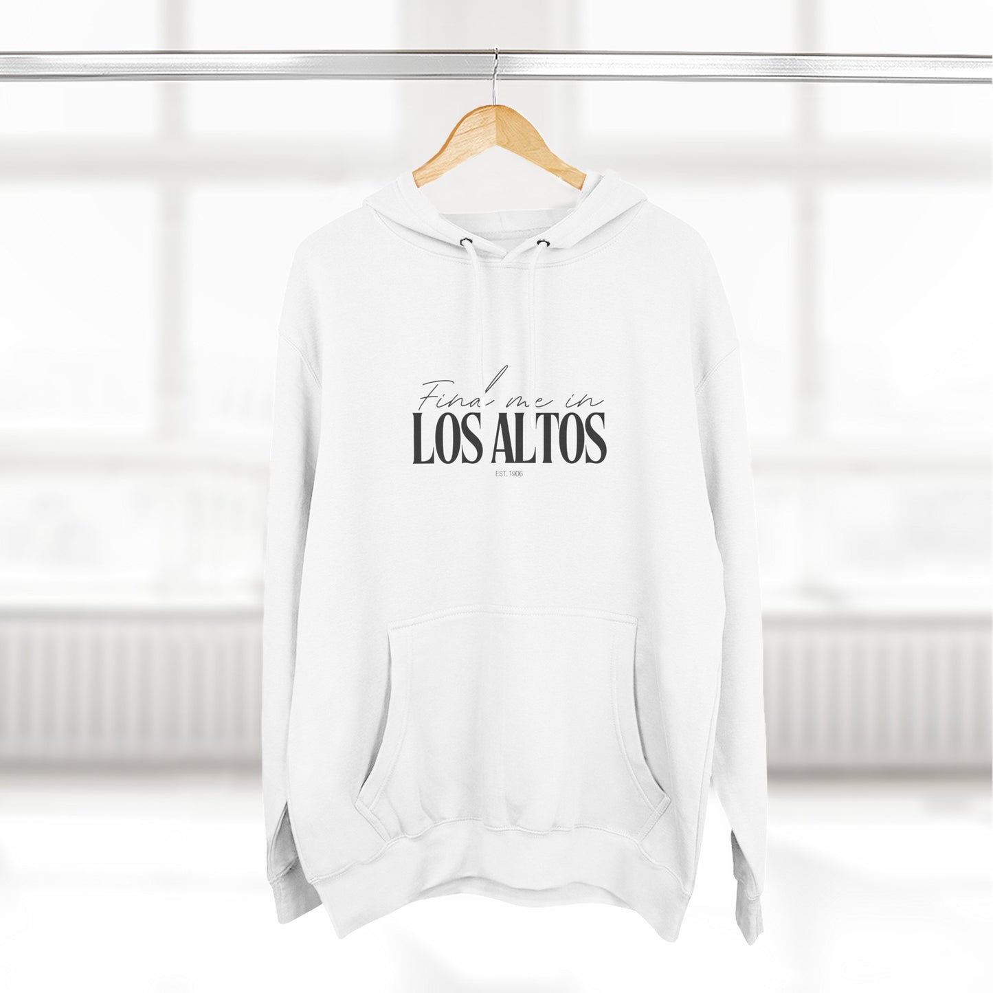 Los Altos Stylish Three-Panel Fleece Hoodie for Everyday Comfort, Personalized Gift, Casual Wear, Unisex Hoodie, Cozy Fashion