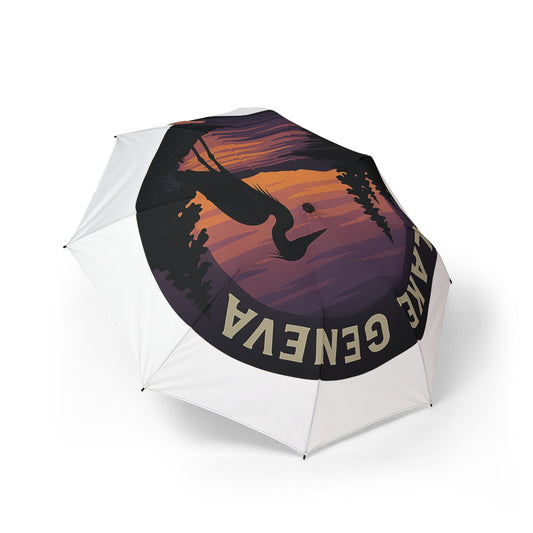 Lake Geneva Semi-Automatic Foldable Umbrella, Travel Umbrella, Outdoor Gear, Gifts for Nature Lovers, Rainy Day Essential